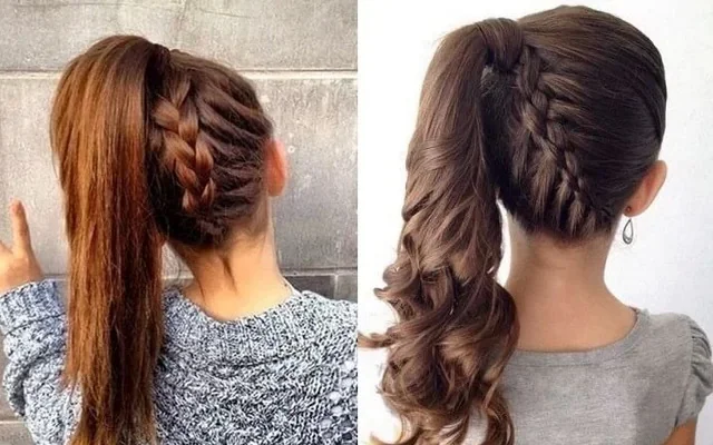 Хвост с локонами