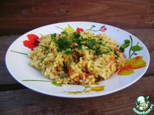 Маджадра, или постный плов с чечевицей