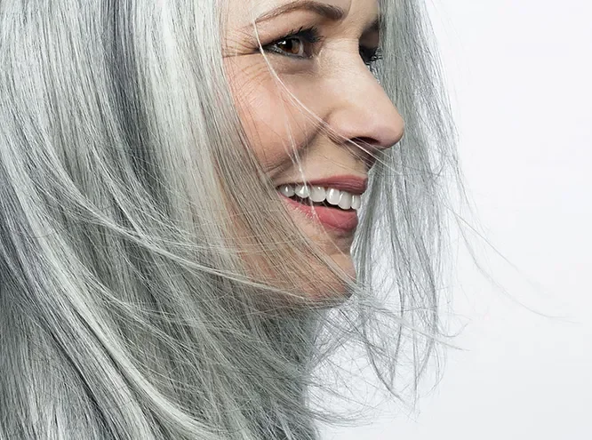 Окрас в седой тон