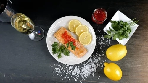 Рыба в шампанском