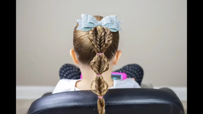 Высокий хвостик с двумя видами кос