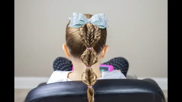 Высокий хвостик с двумя видами кос